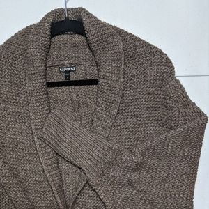 Brown Express Thick Knit Cardigan M